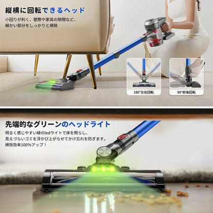 Claermax™ A7 強力コードレス掃除機｜6重サイクロン・H13 HEPA・45分連続稼働