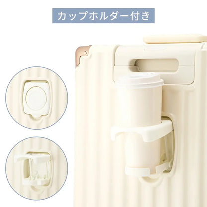 【人気No.1・残りわずか】Nagomi™ 多機能スーツケース｜USB充電・カップホルダー付き S/M/L