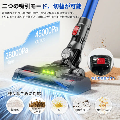 Claermax™ A7 強力コードレス掃除機｜6重サイクロン・H13 HEPA・45分連続稼働
