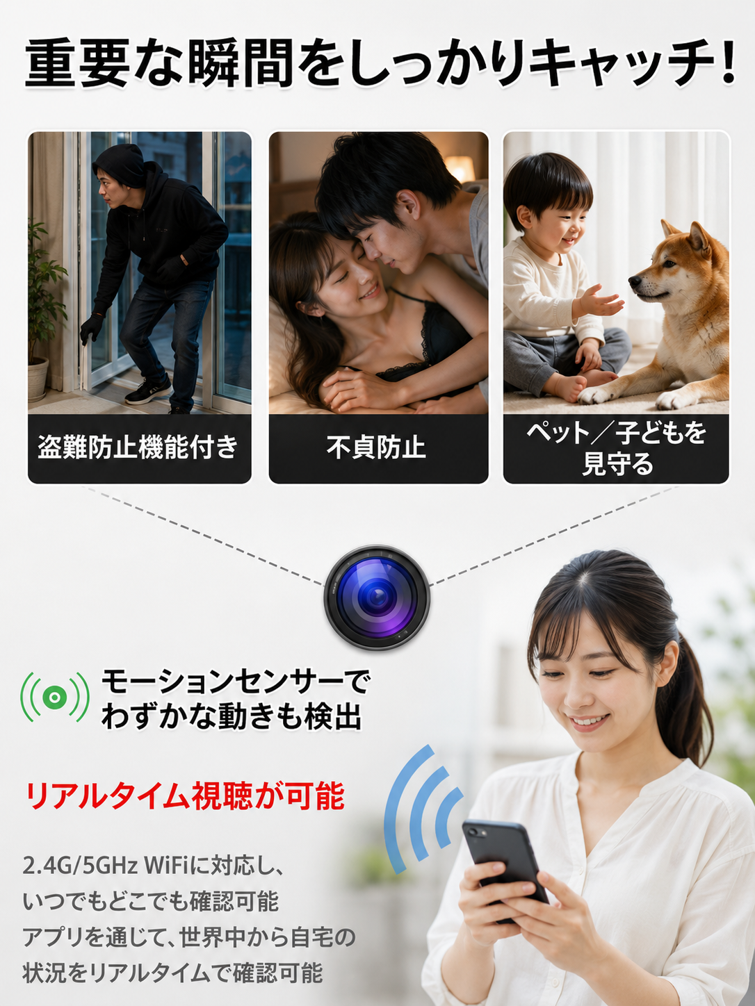 UltraVision™ フルHD 4K ミニ防犯カメラ