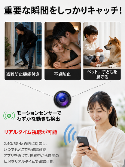 UltraVision™ フルHD 4K ミニ防犯カメラ