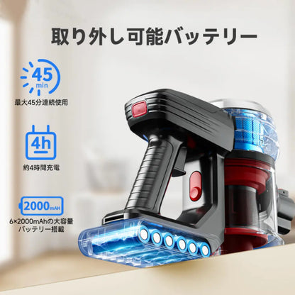 Claermax™ A7 強力コードレス掃除機｜6重サイクロン・H13 HEPA・45分連続稼働