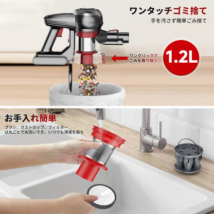Claermax™ A7 強力コードレス掃除機｜6重サイクロン・H13 HEPA・45分連続稼働