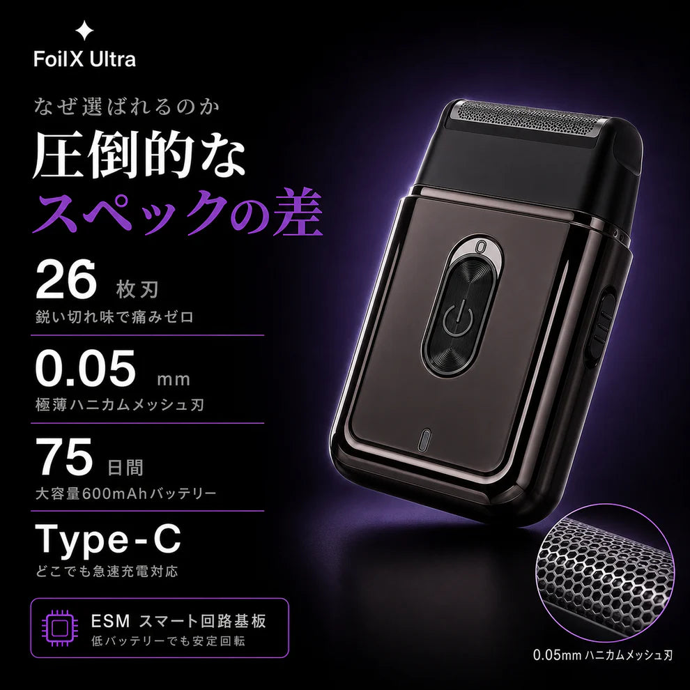 Foilx Pro Ultra/SNSで話題のスマートシェービング