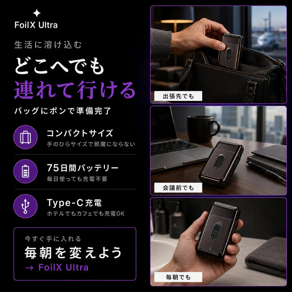 Foilx Pro Ultra/SNSで話題のスマートシェービング